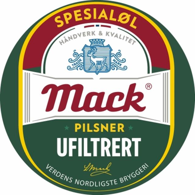 Mack Pilsner Ufiltrert 4.5%, Macks Ølbryggeri, Norway