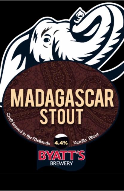 Madagascar Stout 4.4%, Byatt's Brewery, England