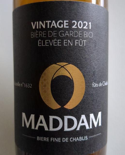 Maddam Vintage 2021 Fût 9.0%, Maddam - Bière Fine De Chablis, France