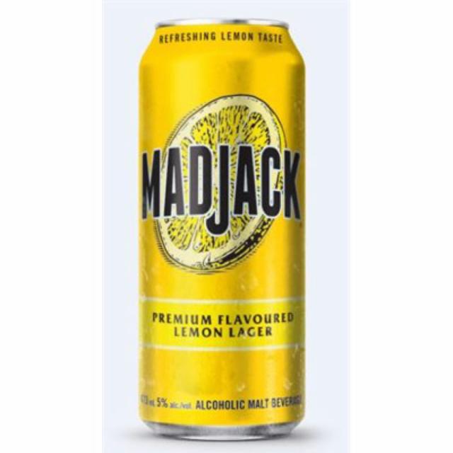 Madjack Premium Flavoured Lemon Lager 5.0%, Molson Coors, Canada