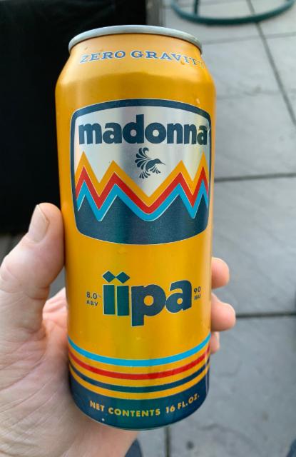 Madonna iipa 8.0%, Zero Gravity Craft Brewery, United States
