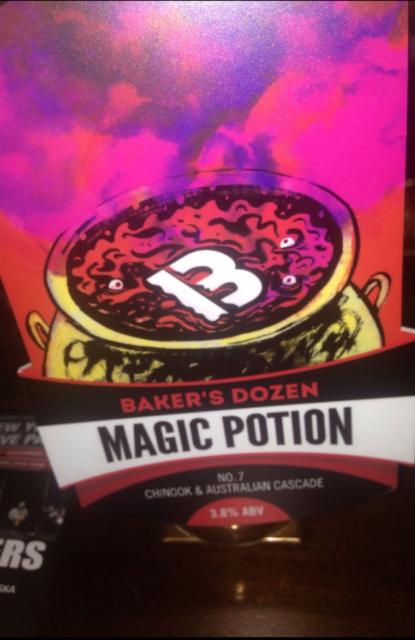 Magic Potion No. 7 : Chinook & Australian Cascade 3.8%, Baker's Dozen Brewing Co, England