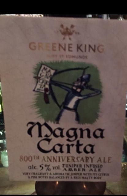 Magna Carta 800th Anniversary Ale 5.0%, Greene King, England