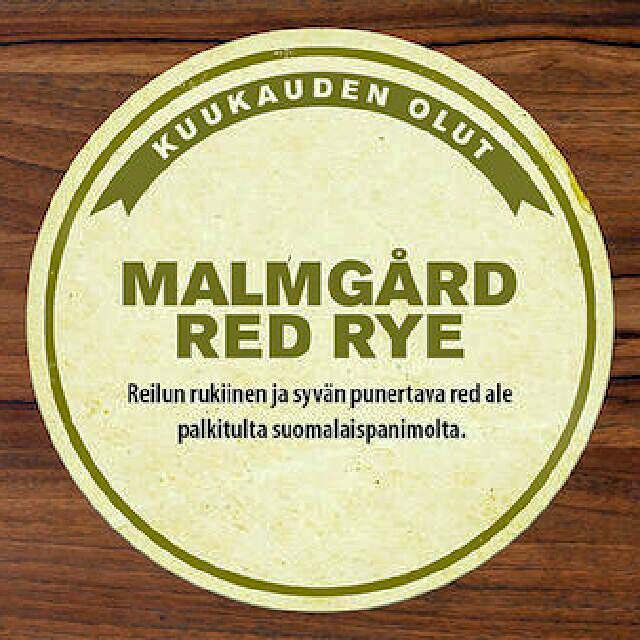 Red Rye 5.5%, Malmgårdin Panimo, Finland
