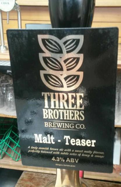 Malt-Teaser 4.3%, Three Brothers Brewing Co, England