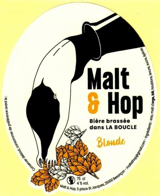 Malt & Hop Blonde 4.5%, Malt & Hop, France