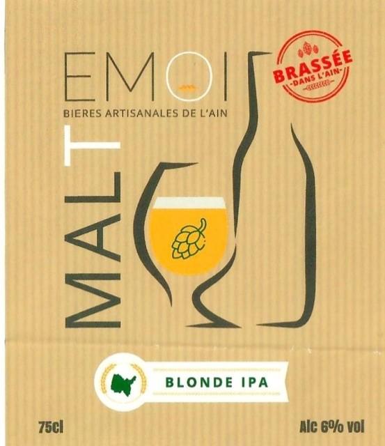 Malt Emoi Blonde IPA 6.0%, Brasserie Malt Emoi [Closed], France