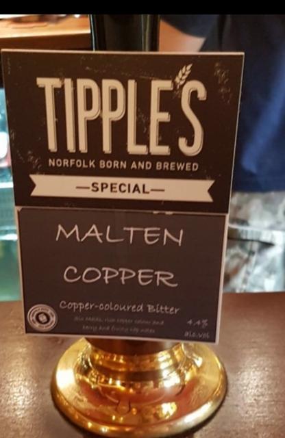 Malten Copper 4.4%, Tipples Brewery, England
