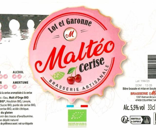 Maltéo Cerise 5.5%, Brasserie Maltéo - Le Comptoir De Matéo, France