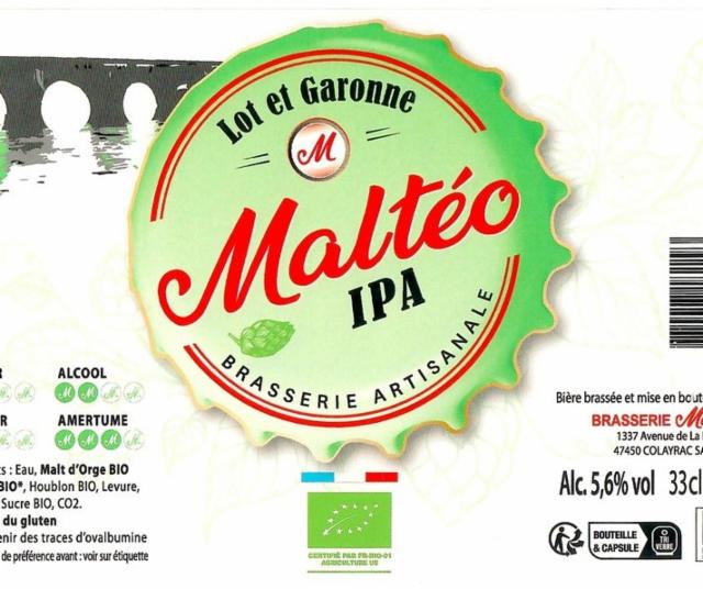 Maltéo IPA 5.6%, Brasserie Maltéo - Le Comptoir De Matéo, France