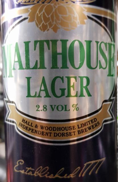 Malthouse Lager 2.8%, Badger Brewery (Hall & Woodhouse), England