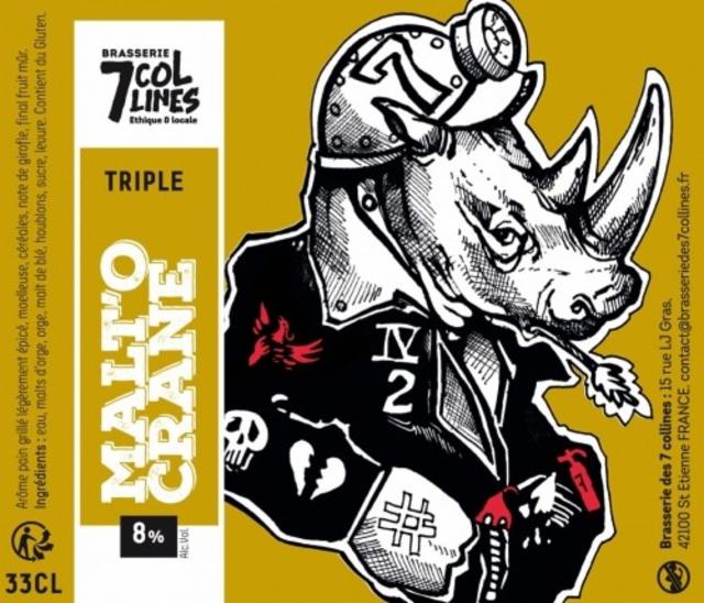 Malt'o Crane 8.0%, Brasserie 7 Collines, France