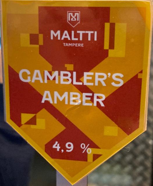 Gambler's Amber Ale 4.9%, Maltti Tampere (Hartwall), Finland
