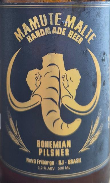 mamute malte bohemian pilsner 5.2%, Mamute Malte, Brazil