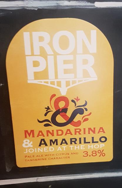 Mandarina and Amarillo 3.8%, IRON PIER BEER, England