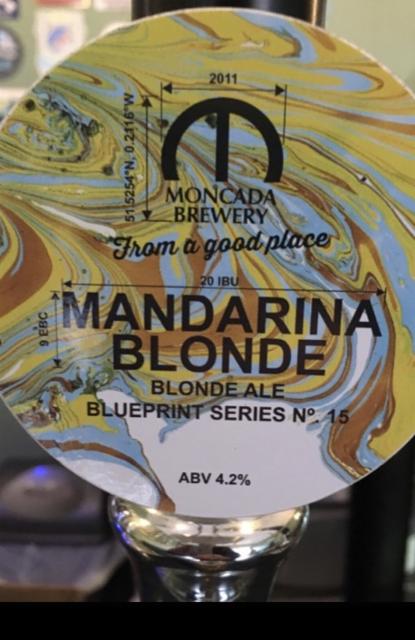 Mandarina Blonde - Blueprint No. 15 4.2%, Moncada Brewery, England