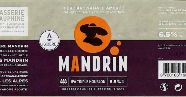 Mandrin IPA Triple Houblon 6.5%, Brasserie Du Dauphiné (Mandrin), France