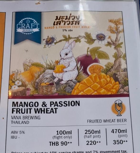 mango & passion fruit, Vana Brewing (The Brewing Project)