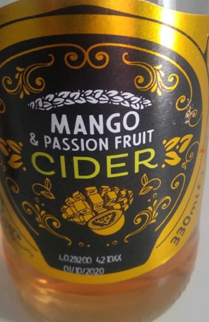 Mango & Passion Fruit Cider 4.5%, Adnams, England