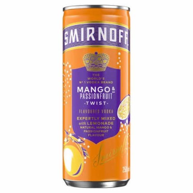 Mango & Passionfruit Twist 4.5%, Smirnoff, Russia