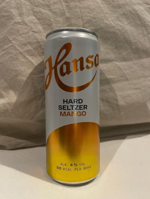 Hansa mango hard seltzer 4.0%, Hansa Borg Bryggerier (Royal Unibrew), Norway