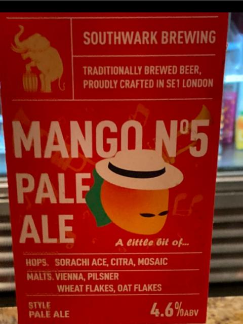 Mango No. 5 4.6%, Southwark Brewing, England