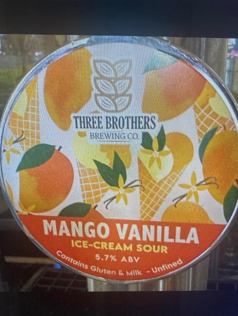 Mango Vanilla Ice Cream Sour 5.7%, Three Brothers Brewing Co, England