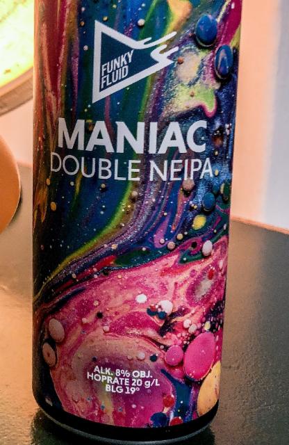 Maniac Double NEIPA 8.0%, Funky Fluid, Poland