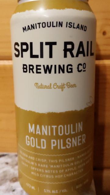 Manitoulin golden pilsner 5.1%, Split Rail Brewing Company, Canada