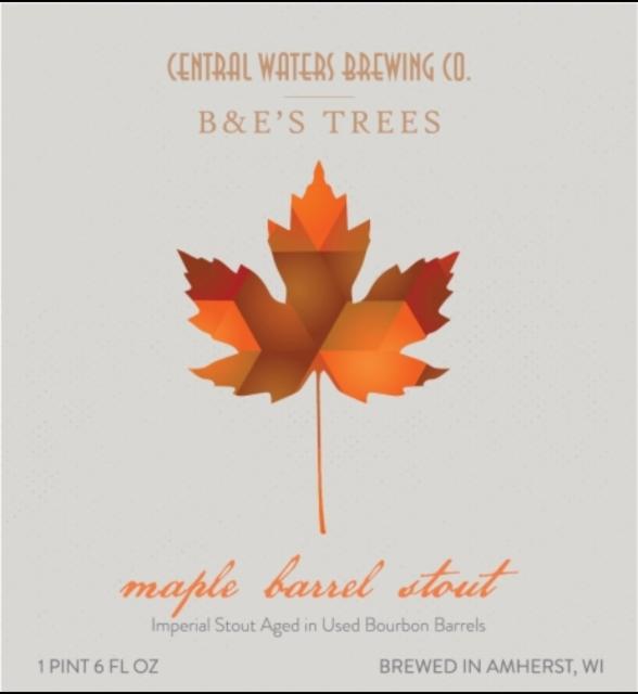 Maple Barrel Stout (2022) 10.5%, Central Waters Brewing Company, United States