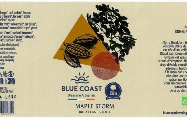 Maple Storm Breakfast Stout 9.5%, Blue Coast Brewing Company, France