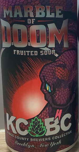 Marble of doom 5.5%, Kings County Brewers Collective KCBC, United States