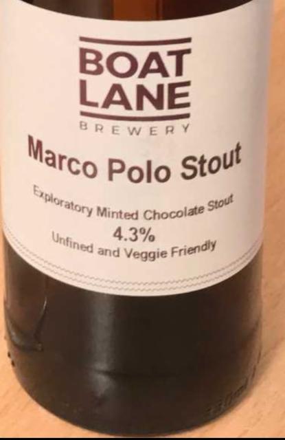 Marco Polo Stout 4.3%, Boat Lane Brewery Ltd, England