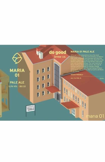 Maria 01 Pale Ale 5.3%, Do Good Brew Co., Finland