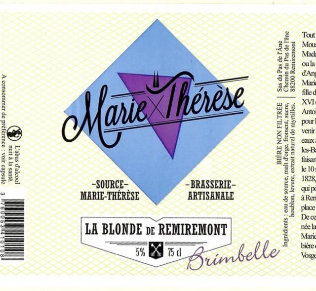 Marie Thérèse Brimbelle 5.0%, Brasserie Marie-Thérèse, France