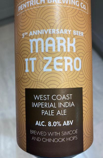 Mark it zero 8.0%, Pentrich Brewing, England