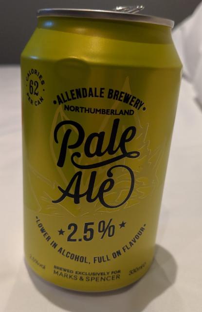 Allendale Pale Ale 2.5%, Allendale Brewery, England