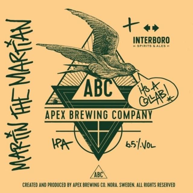 Martin The Martian IPA 6.5%, Apex Brewing Company, Sweden