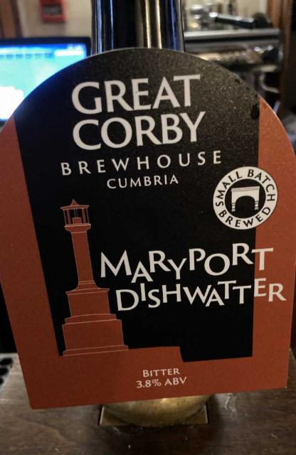 Maryport Dishwatter 3.8%, Great Corby Brewhouse, England