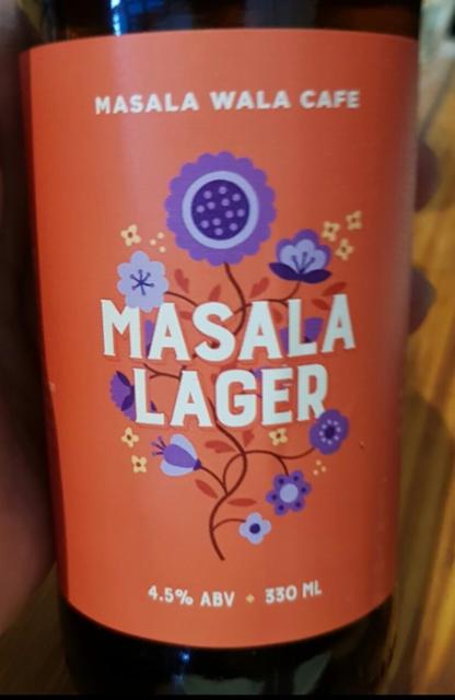 Masala Lager 4.5%, Brockley Brewery, England