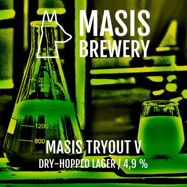 Masis Tryout V: Dry-Hopped Lager 4.9%, Masis Brewery, Finland