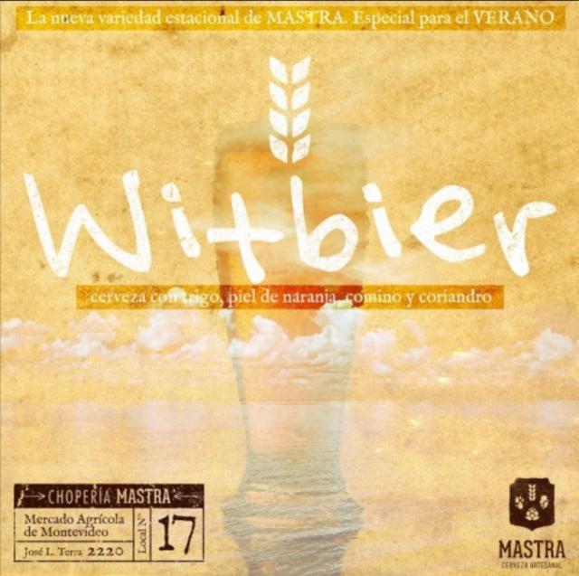Mastra Witbier 5.0%, Mastra Cerveza Artesanal, Uruguay
