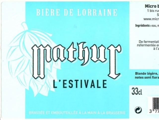 Mathur L'Estivale 4.5%, Microbrasserie Mathur, France