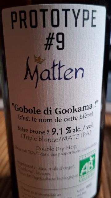 MATTEN Prototype #9 9.1%, Matten - Brasserie Artisanale De Matzenheim, France
