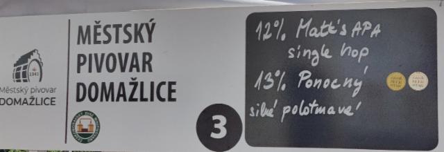 Matt's APA 12°, Mestsky pivovar Domažlice
