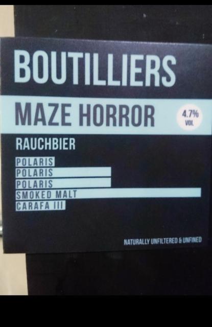 Maze Horror 4.7%, Boutilliers Ltd, England