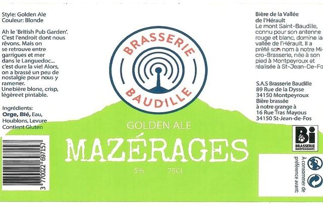 Mazérages, Brasserie Baudille