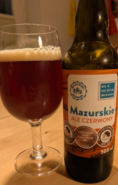 Mazurskie Ale Czerwony 5.5%, Mazurski Brewery, Poland