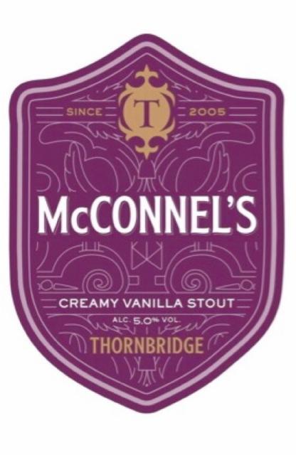 McConnel's Creamy Vanilla Stout 5.0%, Thornbridge Brewery, England