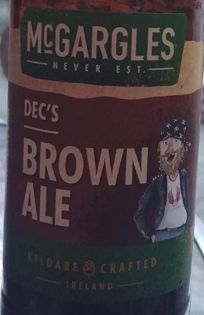 McGargles Dec's Brown Ale 5.0%, Rye River Brewing Co., Ireland